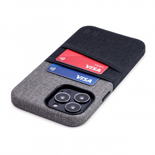 iPhone 13 Pro Max Luxe M2 Wallet Case [Black/Grey]