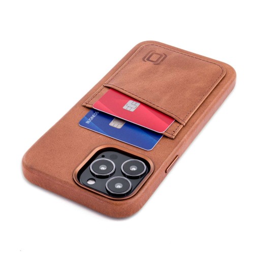 iPhone 13 Pro Max Genuine Leather M2GL Card Case [Light Brown]