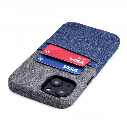 iPhone 13 Luxe M2 Wallet Case [Blue/Grey]