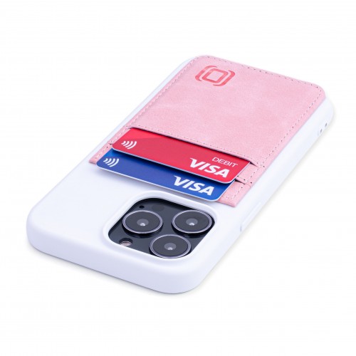 iPhone 13 Pro Exec M2T Wallet Case [White/Pink]