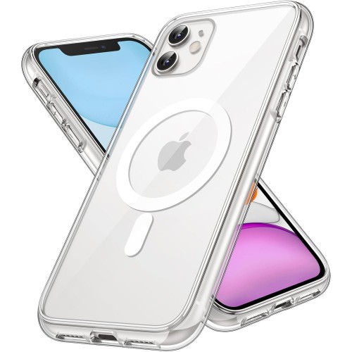 Entronix [Magnetic] Case Compatible with iPhone 11 - [Hard Back] Thick Clear