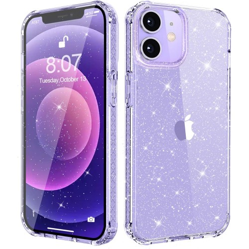 Entronix Case Compatible with iPhone 11 - [Hard Back] Glitter Clear