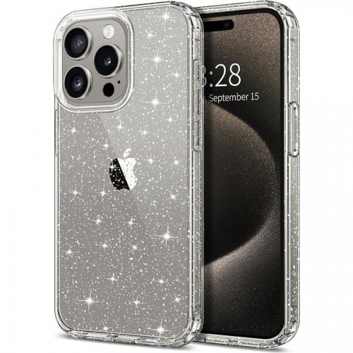 Entronix Case Compatible with iPhone 16 Pro - [Hard Back] Glitter Clear