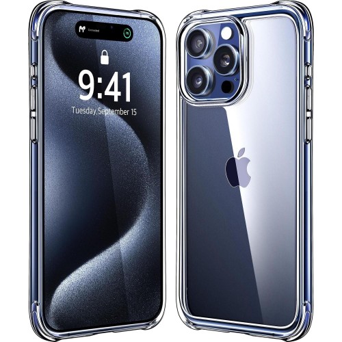 Entronix Case Compatible with iPhone 15 Pro - [Flexible] TPU Clear