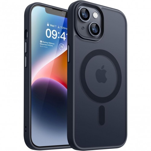 Entronix [Magnetic] Case Compatible with iPhone 14 - Translucent Frosted Matte Black