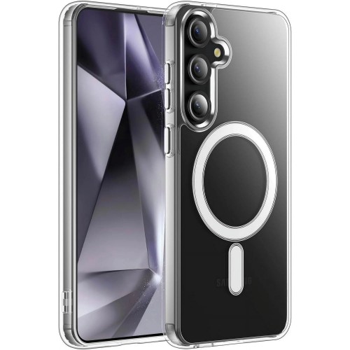 Entronix [Magnetic] Case Compatible with Galaxy S25 Plus - [Hard Back] Slim Clear