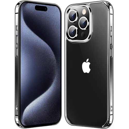 Entronix Case Compatible with iPhone 15 Pro - [Hard Back] Slim Clear