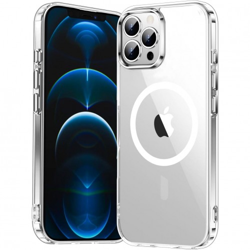 Entronix [Magnetic] Case Compatible with iPhone 12 Pro Max - [Hard Back] Thick Clear