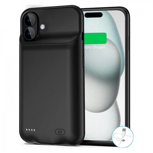 Entronix Case Compatible with iPhone 16 - [7000mAh] Charging Powerbank Cover